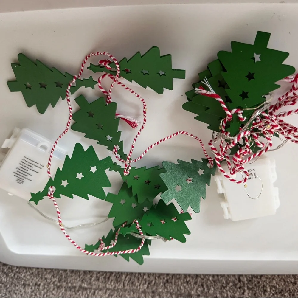 Festive Green Tree String Lights